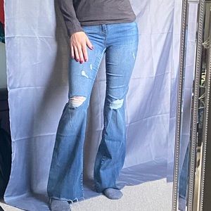 Rewash New Flare Bootcut Size 1/25 Waist High Rise Real Curve Jeans